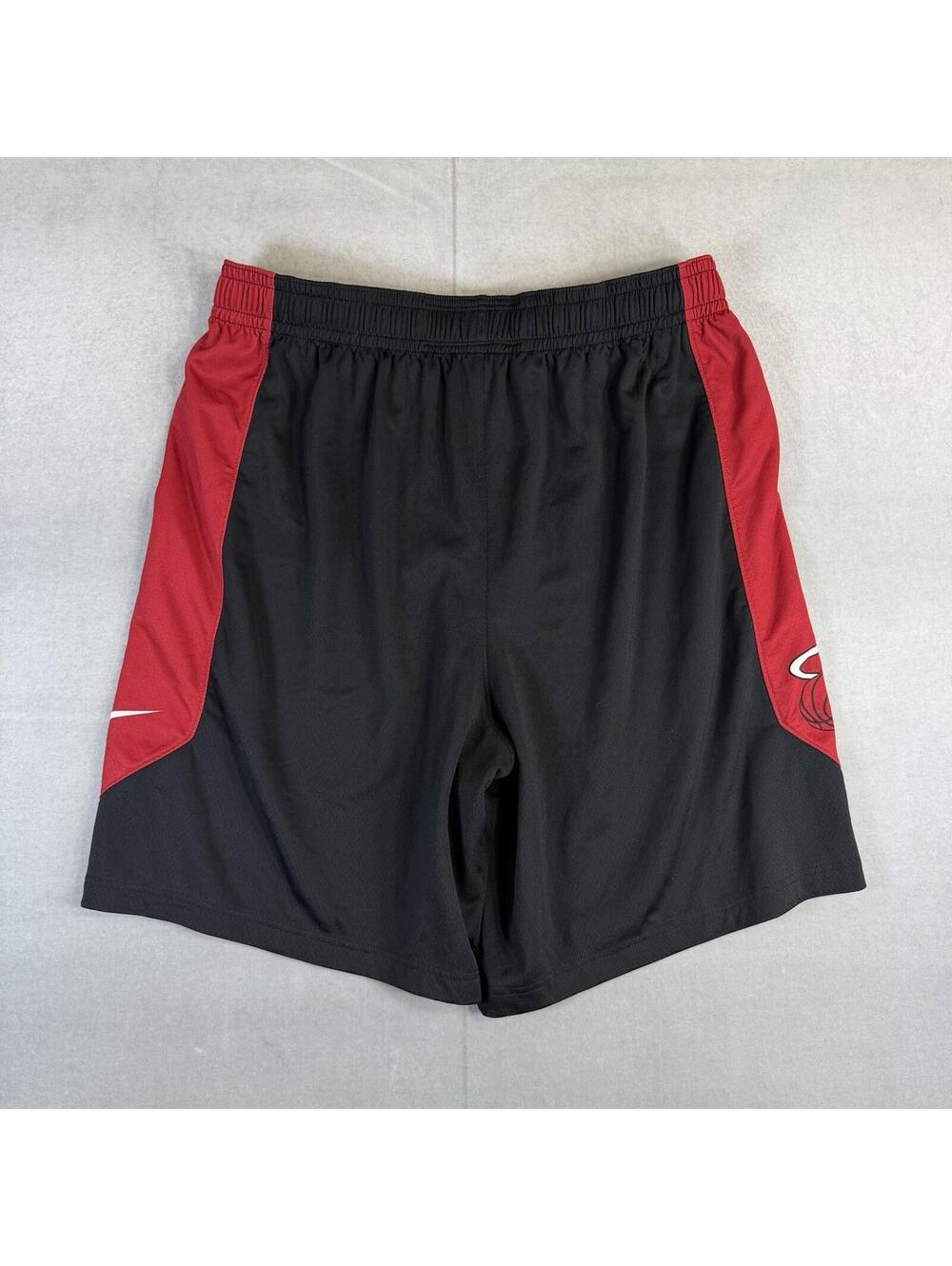 Nike NBA Authentics Miami Heat Engineered Basketball Shorts Mens 2XL Black - Picture 2 of 8